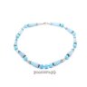 Бусы из нежно-голубого агата